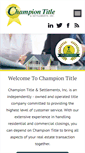 Mobile Screenshot of championtitle.com